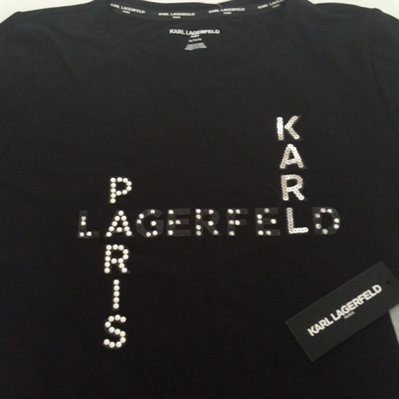 Karl Lagerfeld NWT Crossword Tee - Picture 4 of 9